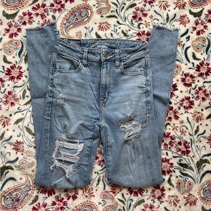 American Eagle Distressed Hi-Rise Jeggings